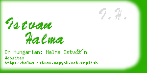 istvan halma business card
